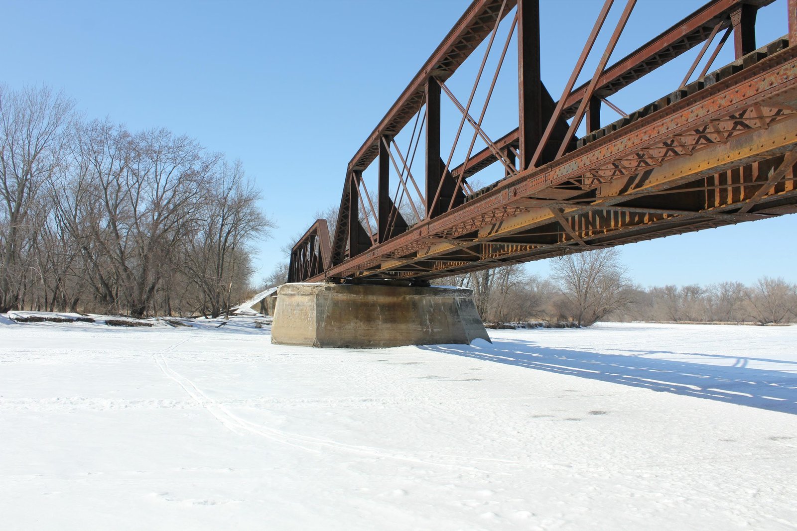 Looking west